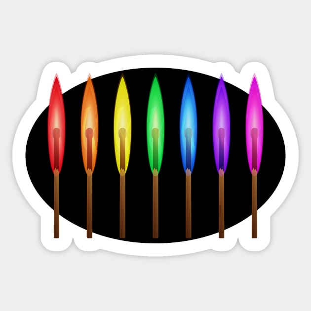 Rainbow Matches Sticker by psychoshadow